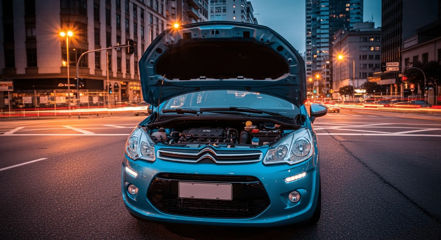 Bateria do Citroën C3, mostrando sinais de falha, vida útil e cuidados essenciais para manutenção preventiva.