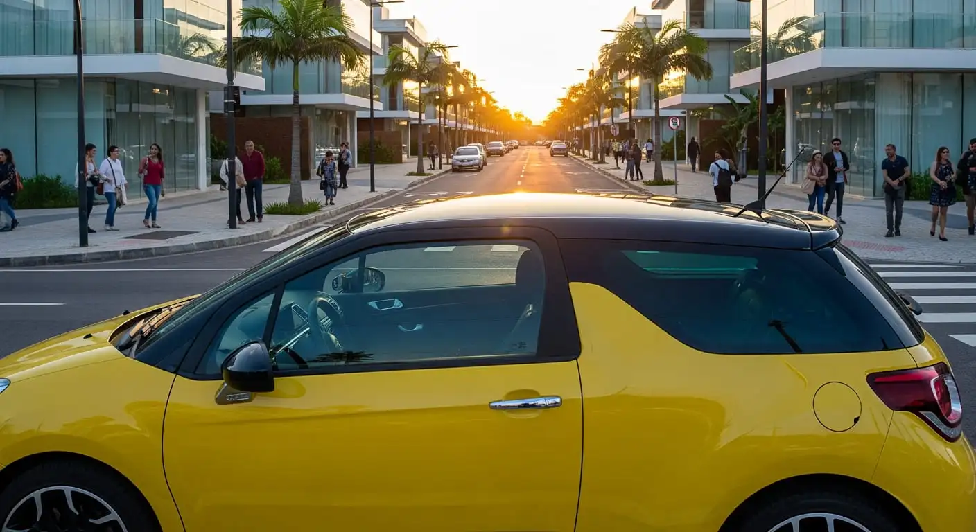Citroën DS3, ícone de estilo e inovação no Brasil, destacando o design arrojado e o motor THP.