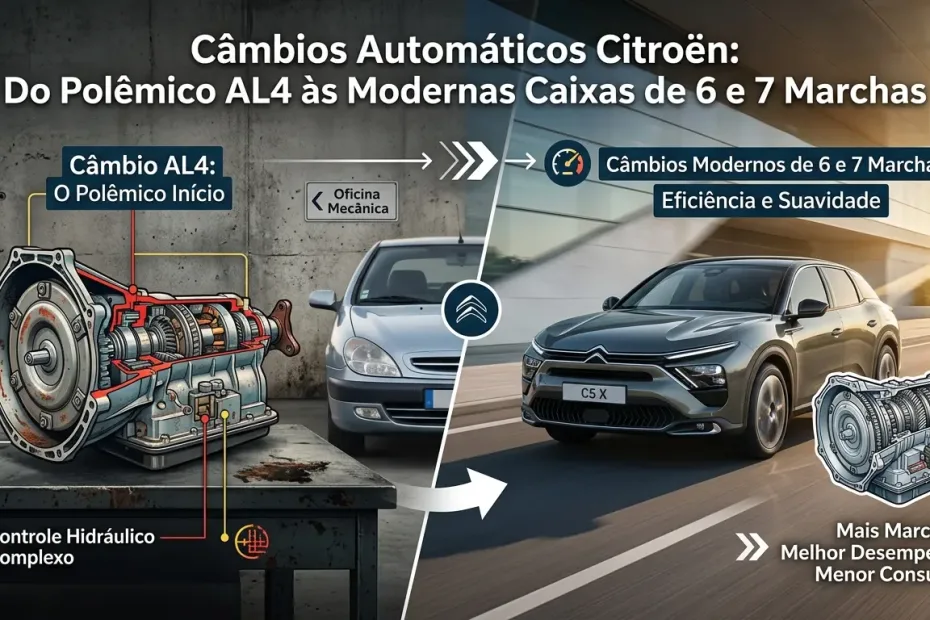 Câmbio Automático Citroën: Do Polêmico AL4 às Caixas Modernas de 6 e 7 Marchas